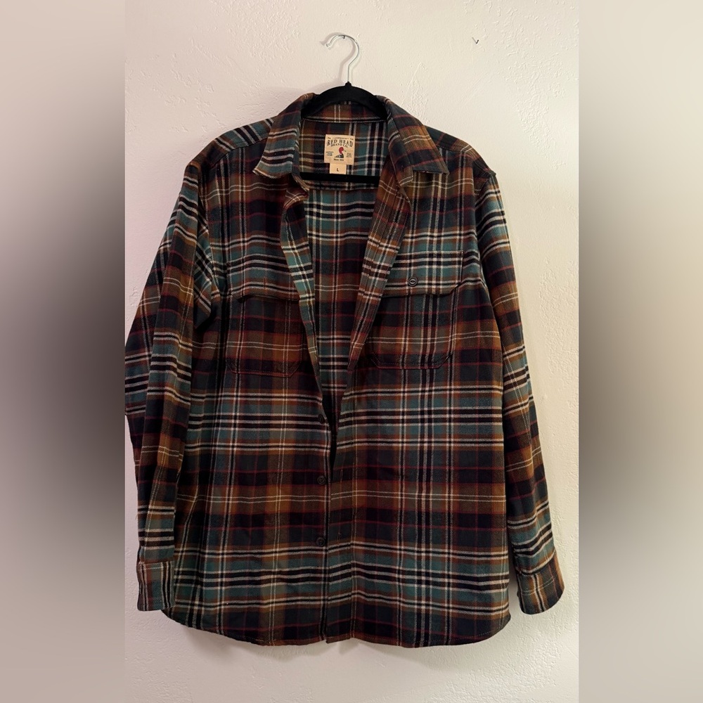 RedHead Men's Plaid Shirt - Red, Blue, Brown
